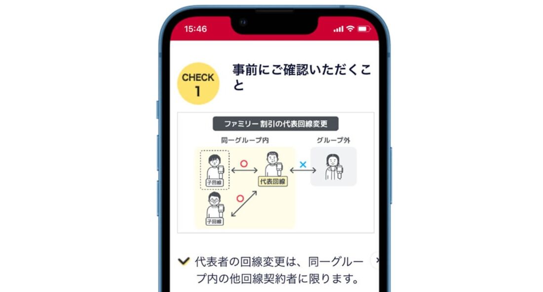 家族割グループ変更