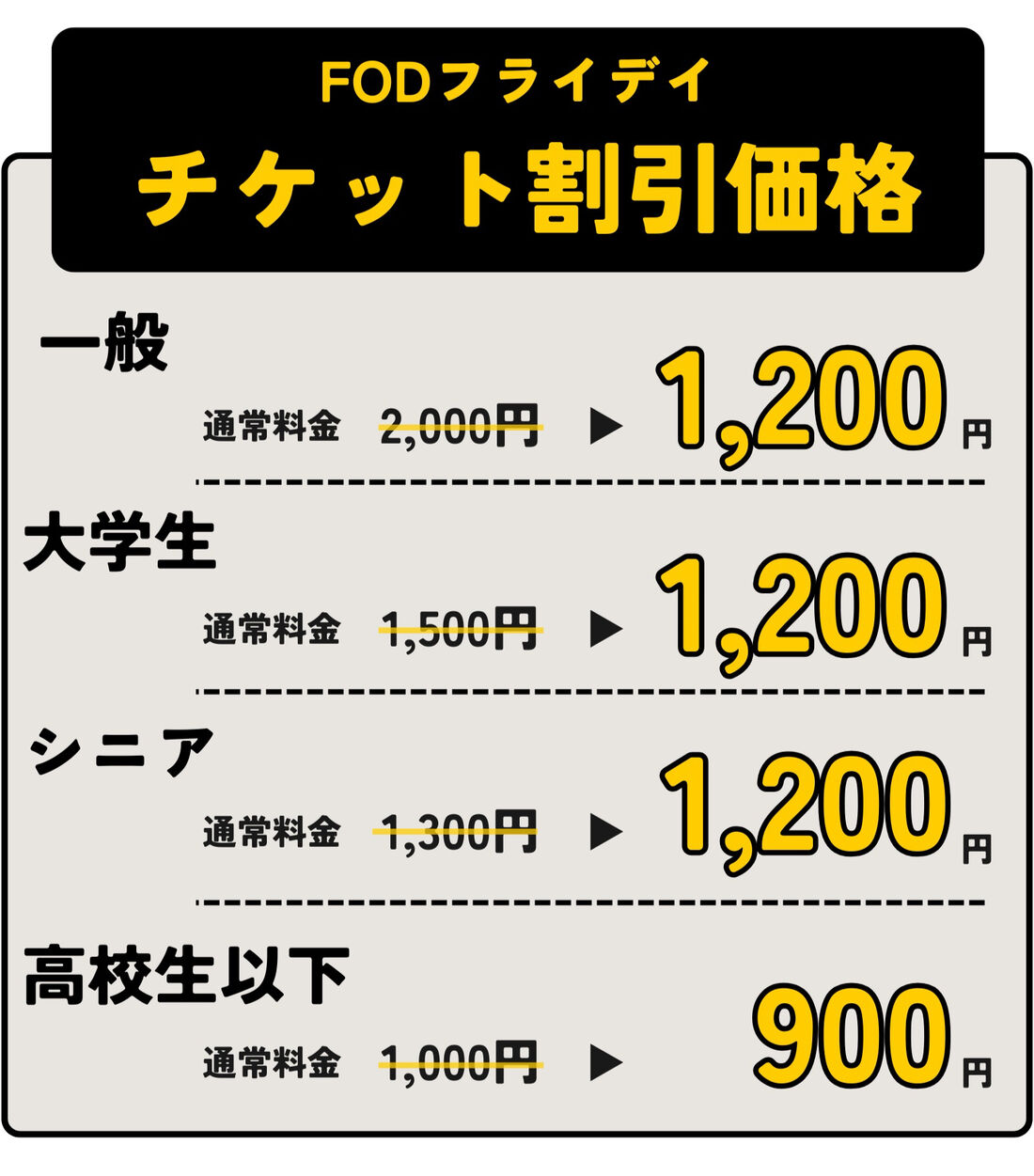 FODフライデイ 割引価格