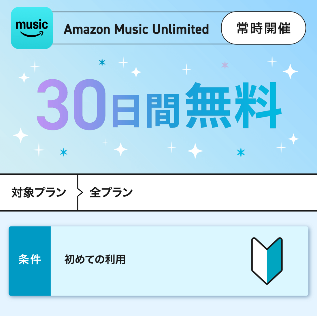 Amazon Music Unlimited 30日間無料