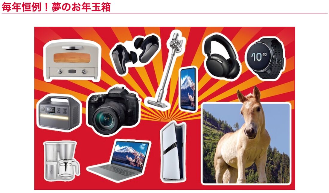 ヨドバシカメラ　夢のお年玉箱