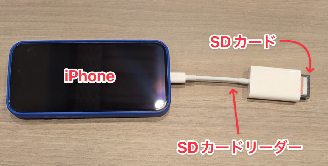 Apple純正の「SDカードカメラリーダー」を接続すればiPhoneでもSDカードを扱える