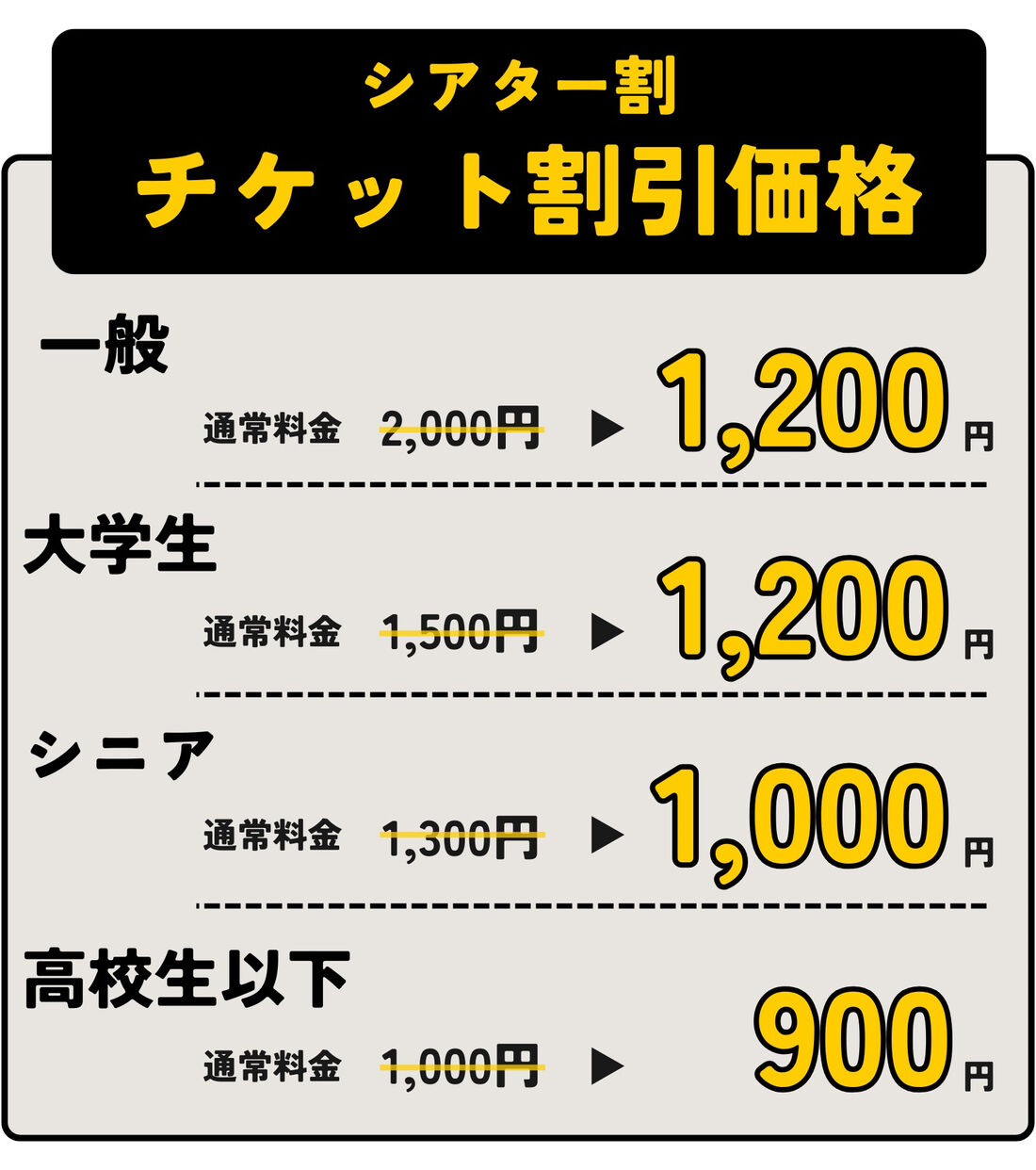 シアター割　チケット割引