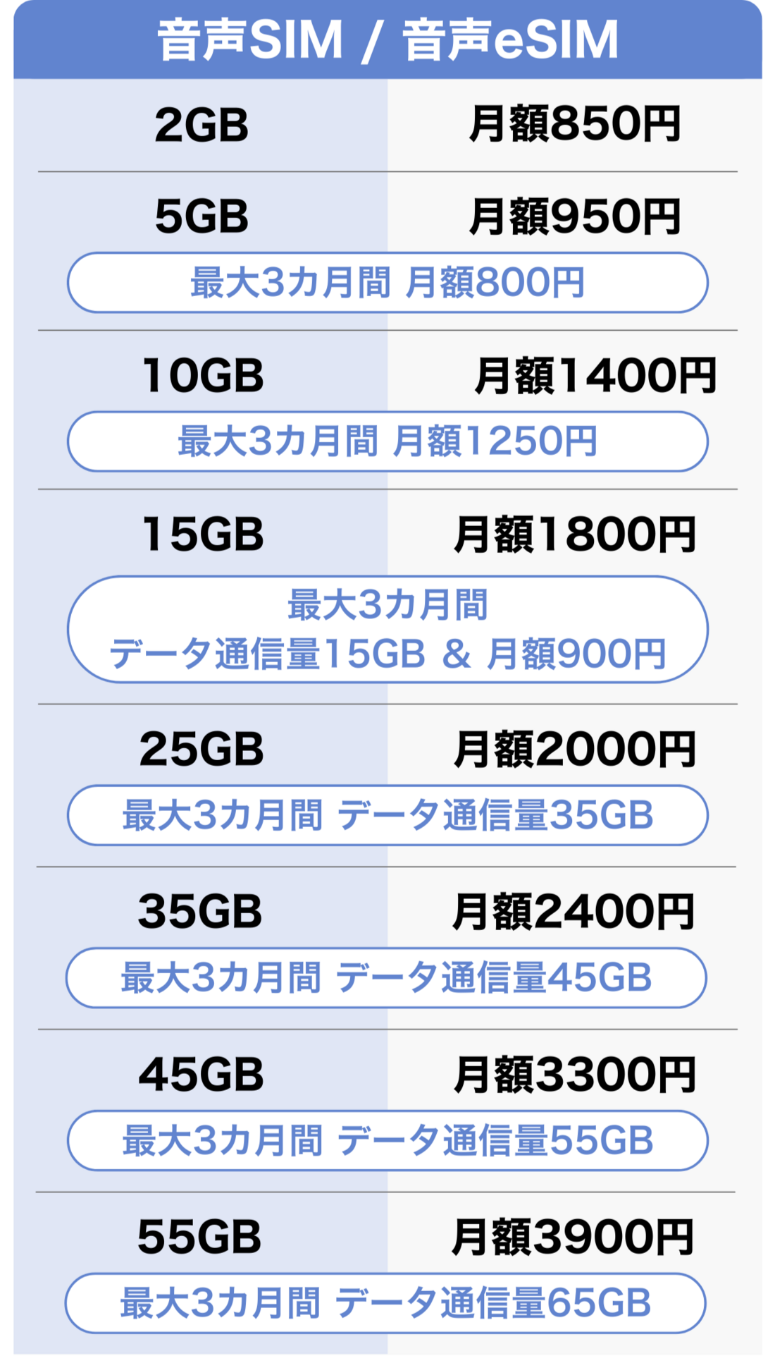 IIJmio ギガプラン 音声SIM/音声eSIM