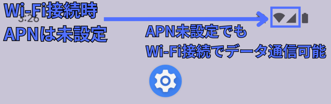 Wi-Fi接続APN未設定