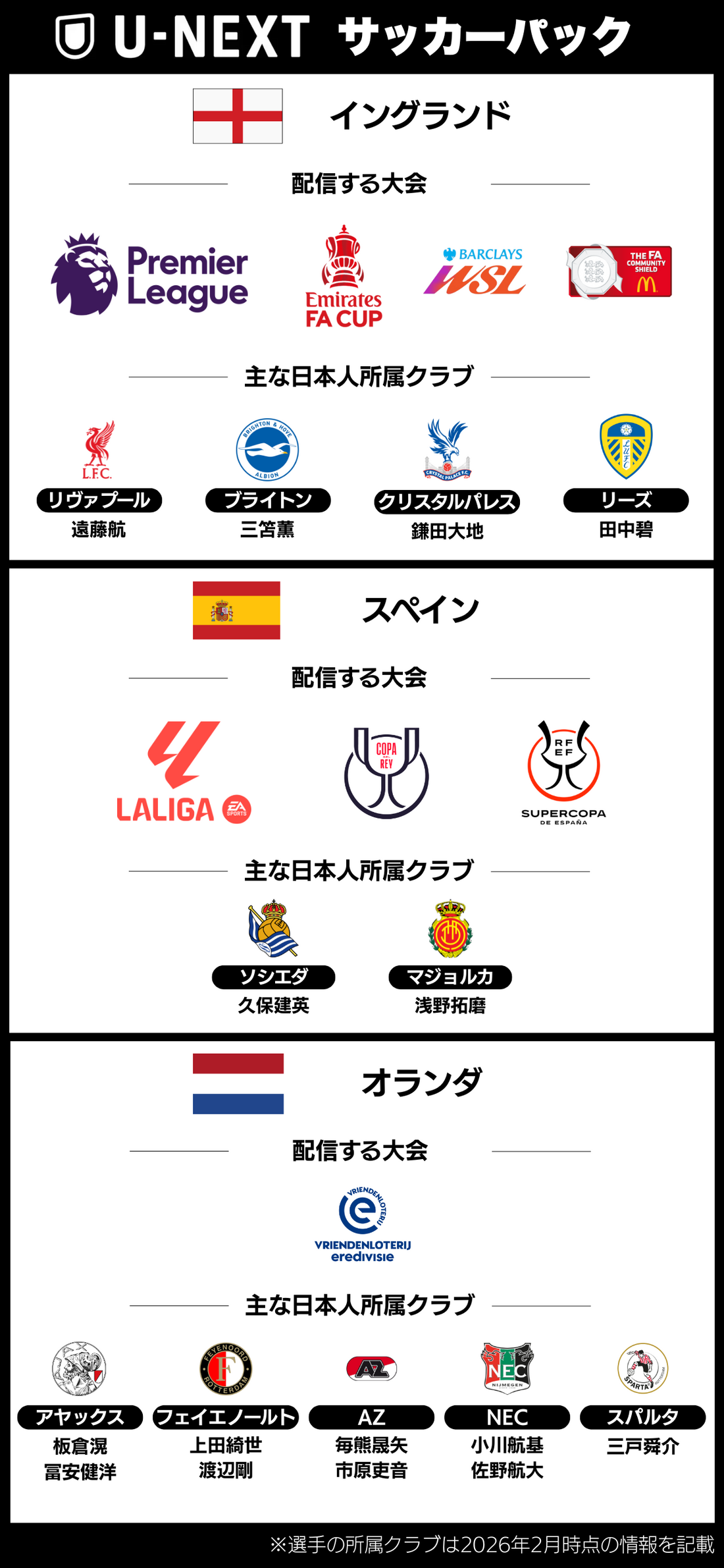 U-NEXT サッカーパック