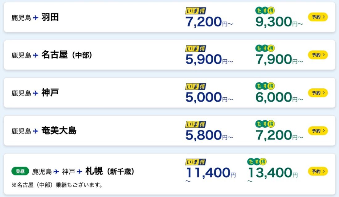 スカイマークのお得な航空券