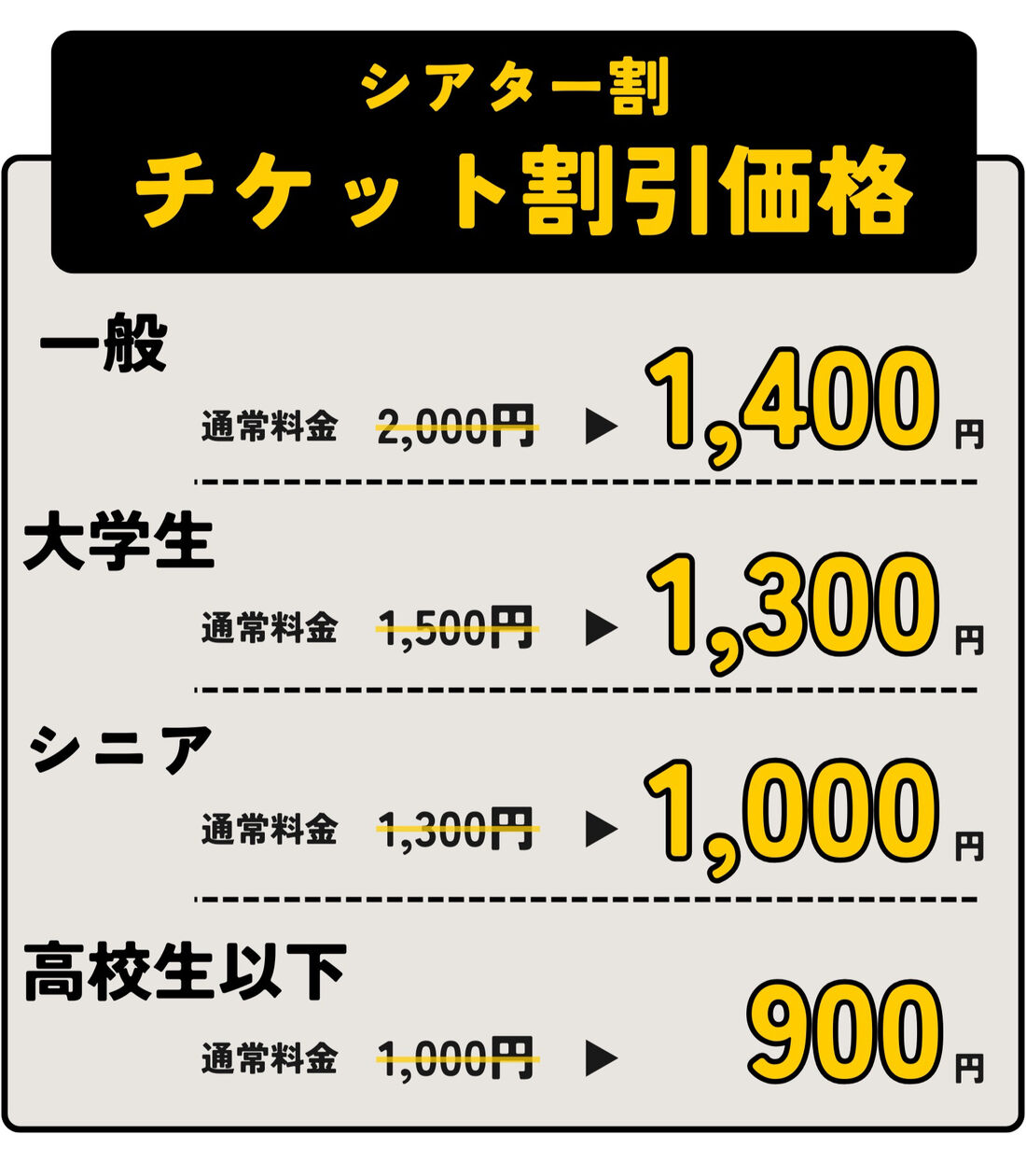 シアター割　チケット割引