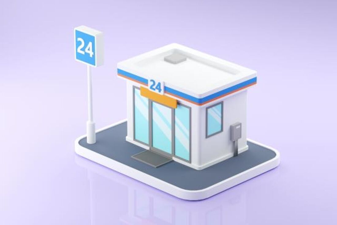 コンビニで現金を支払う