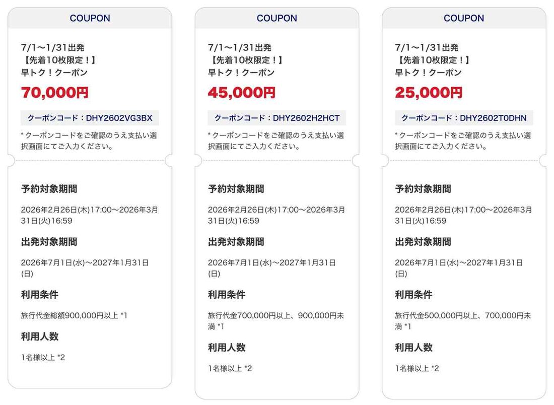 早トク！クーポン