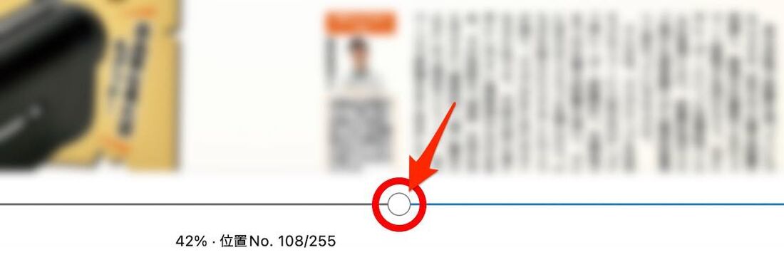 画面下部でページ数／位置を確認