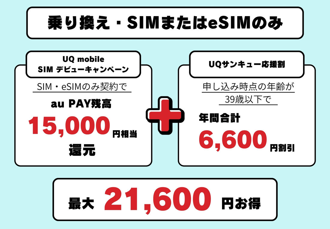 乗り換えでSIM (eSIM)のみ発行する