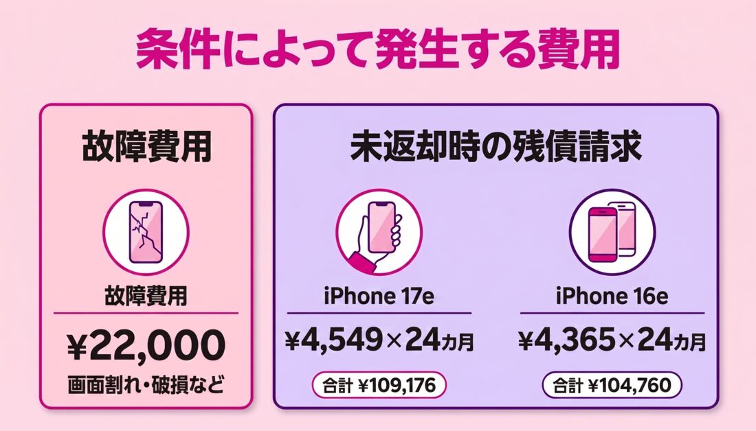 条件に応じて発生する費用