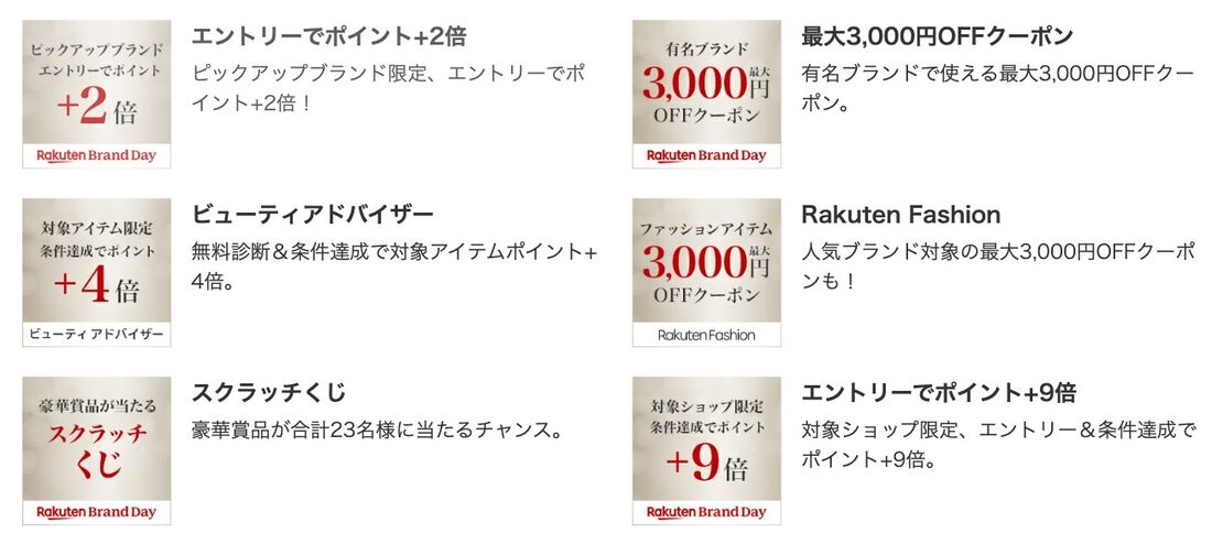 2026年4月はこれらのキャンペーンが利用可能
