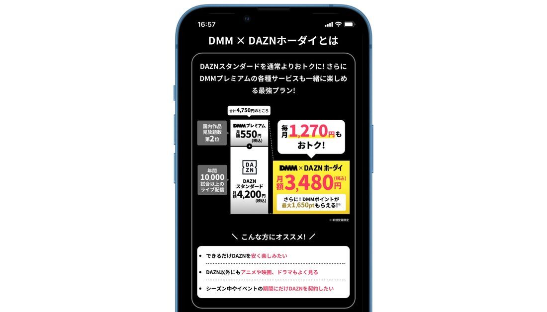 DMM×DAZNホーダイ