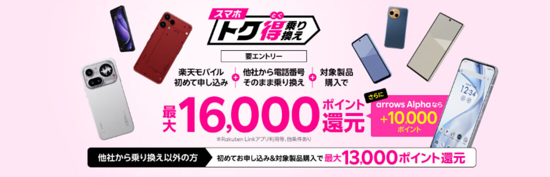 楽天モバイルAndroidキャンペーン