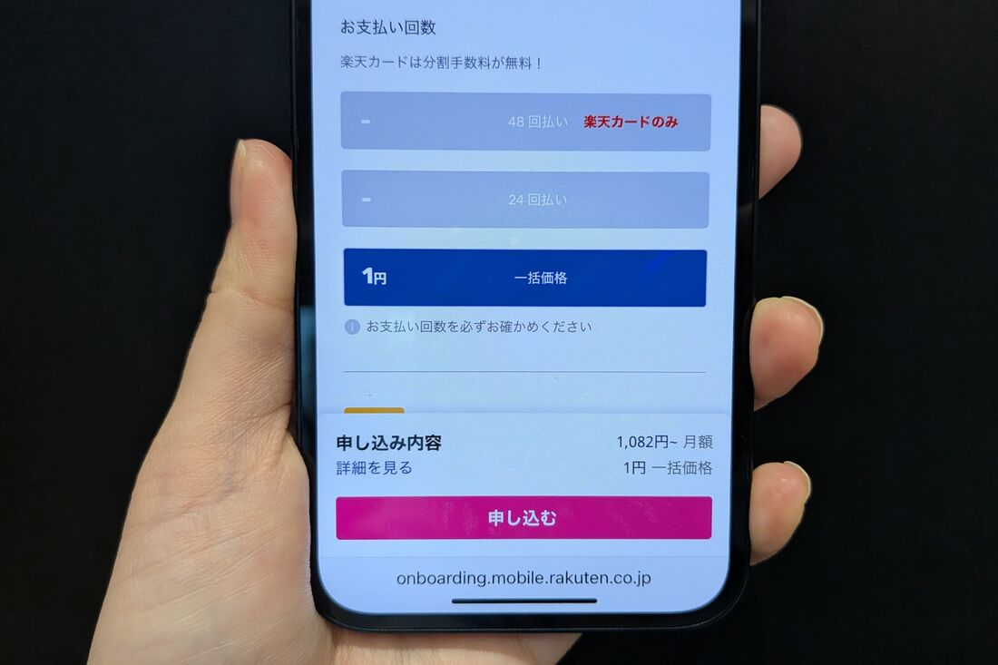 一括1円キャンペーンが適用された画面