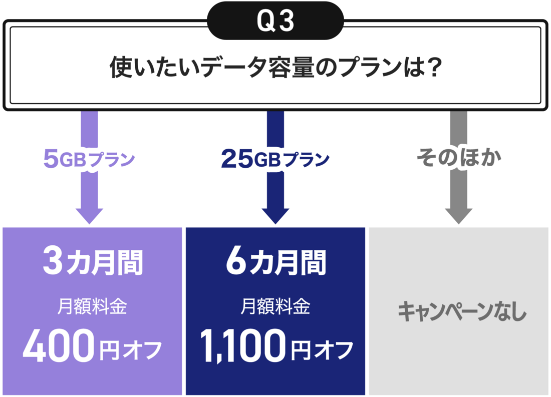 その3：5GB/25GBプランは月額割引が受けられる