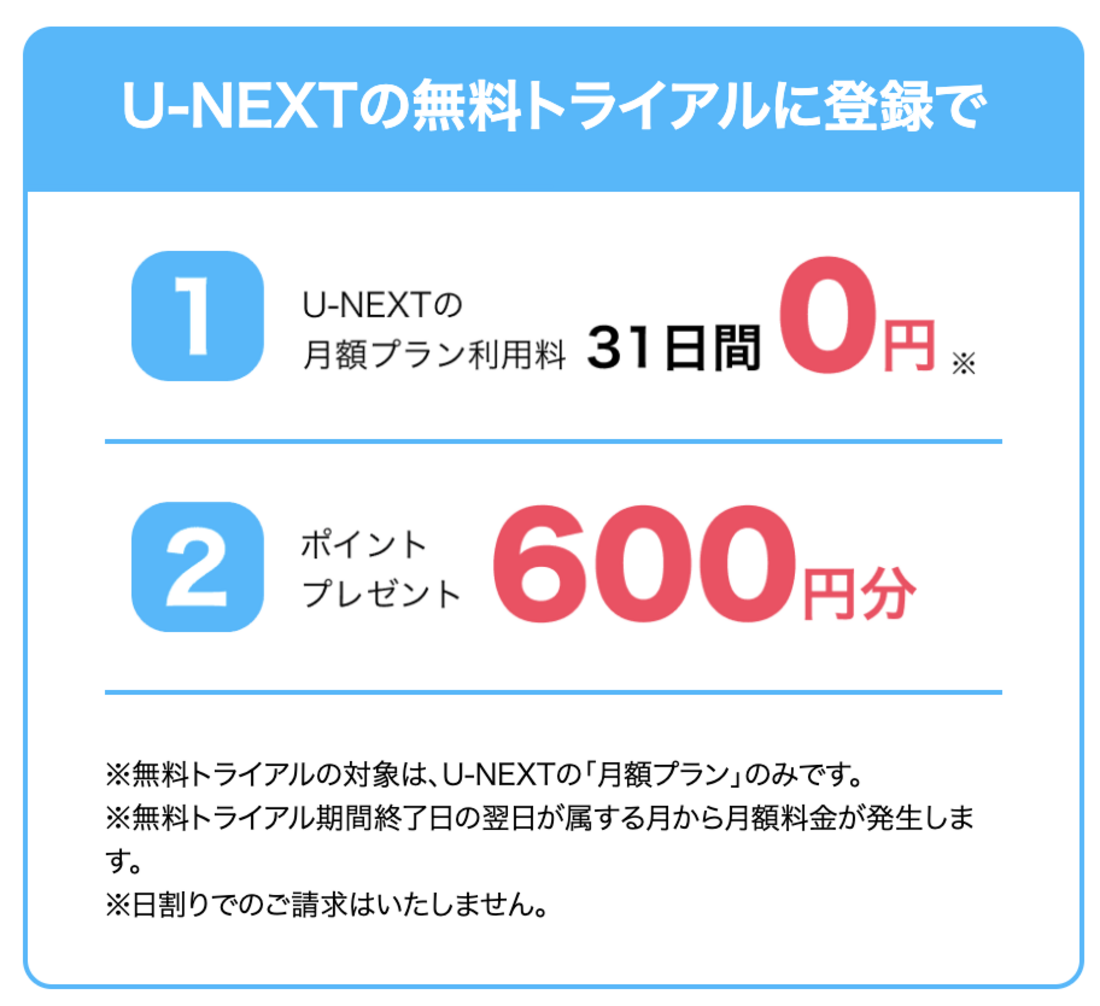 U-NEXT キャンペーン