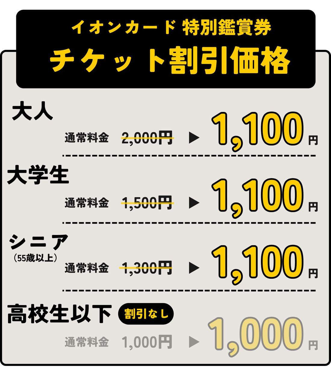イオンカード　特別鑑賞券