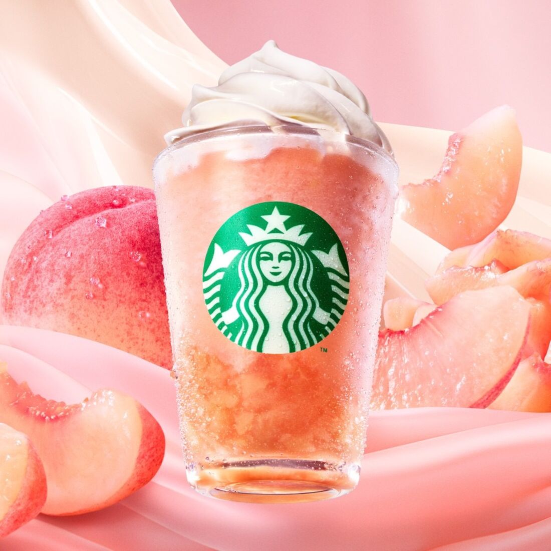 ピーチ & ピーチミルク フラペチーノ