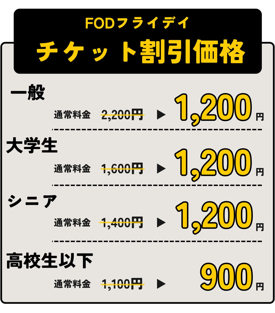 FODフライデイ　TOHOシネマズ