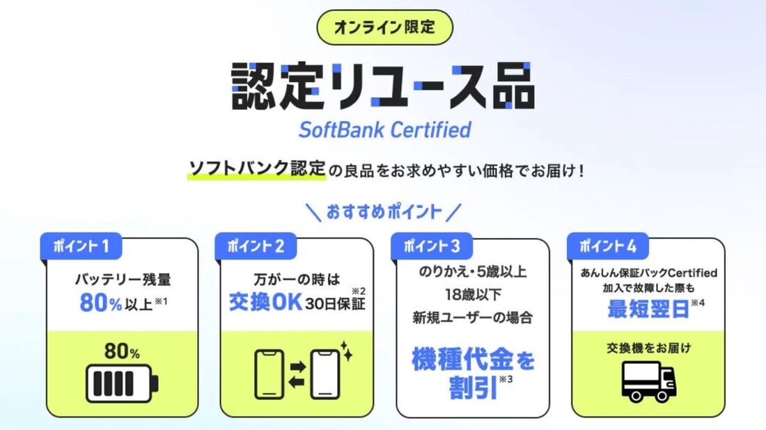 ソフトバンク認定リユース品