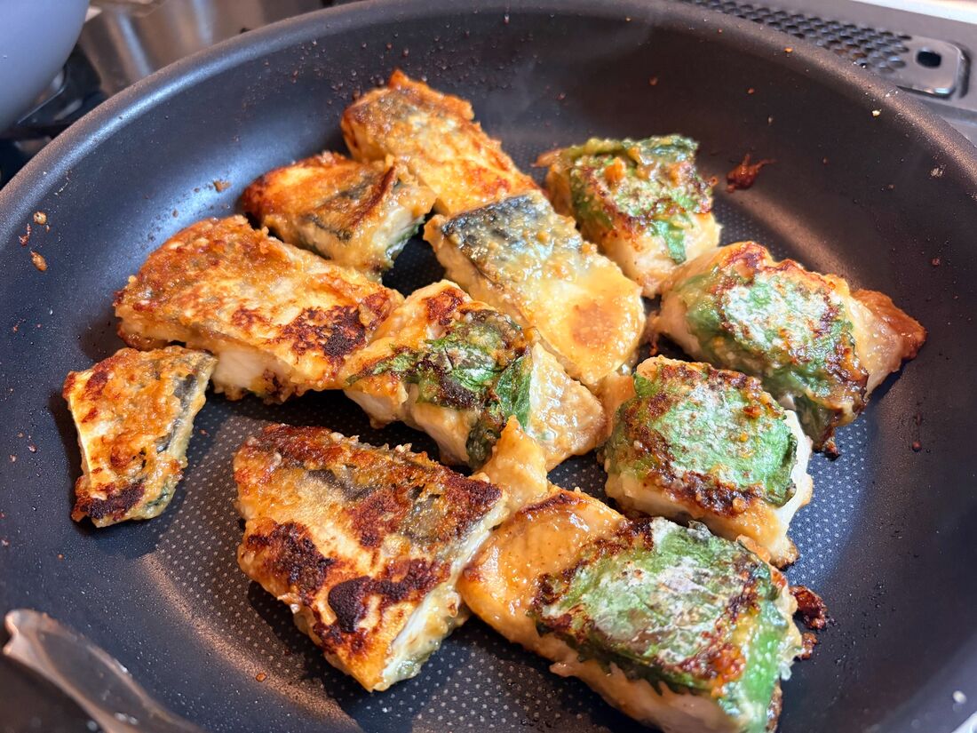サバの大葉の味噌焼き