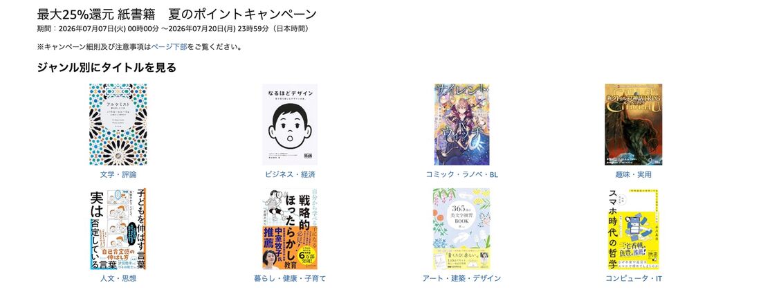 夏のポイントキャンペーン