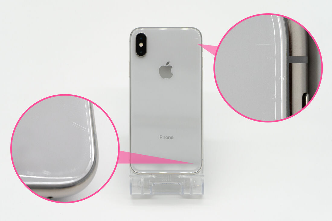 下取りに出したスマホは背面に小さいキズがある