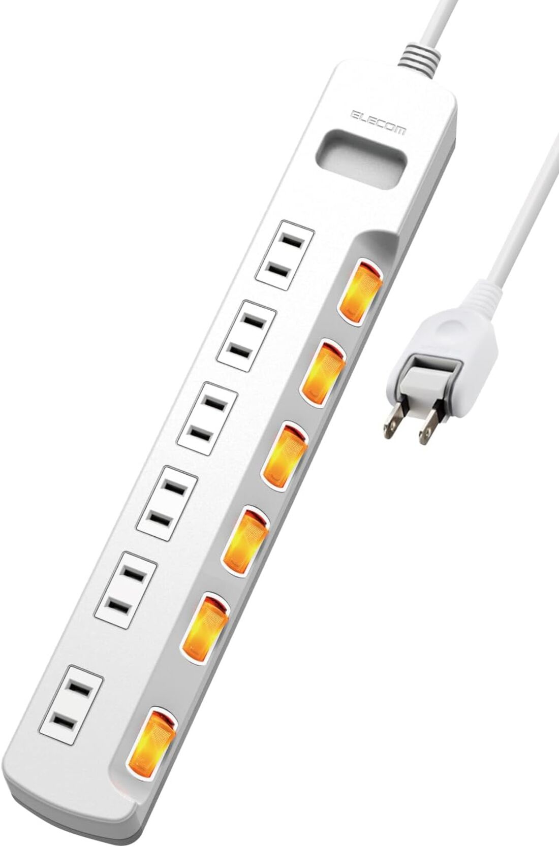 ELECOM 電源タップ 6個口 3m ホワイト 