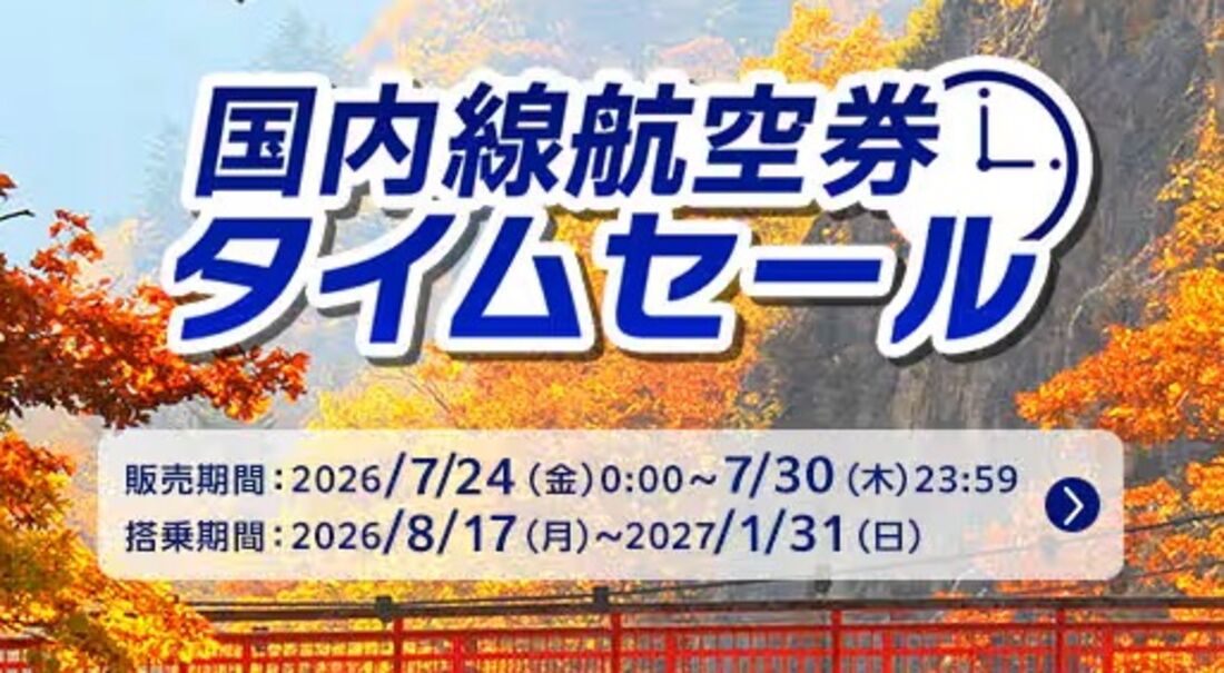 国内線航空券タイムセール