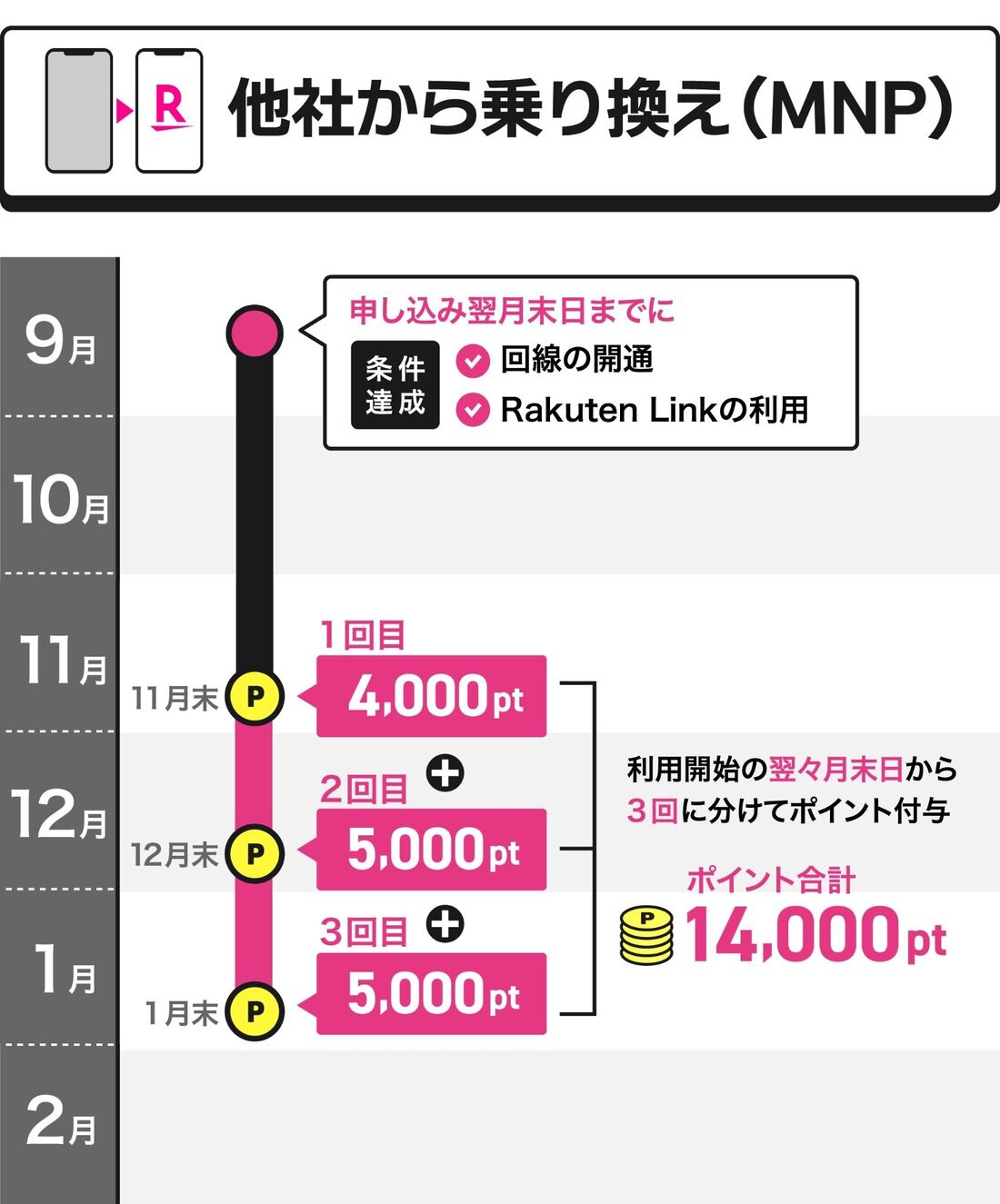 三木谷キャンペーン　ポイント付与日