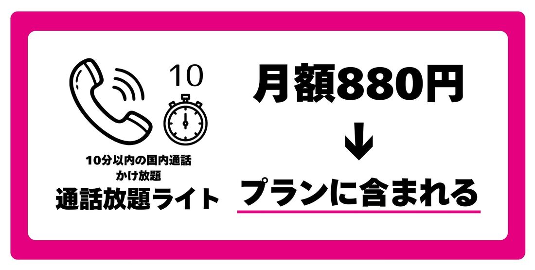 コミコミプランバリューには通話放題ライトの料金が含まれている