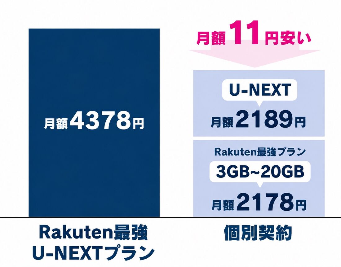 個別契約のほうが月額11円安い