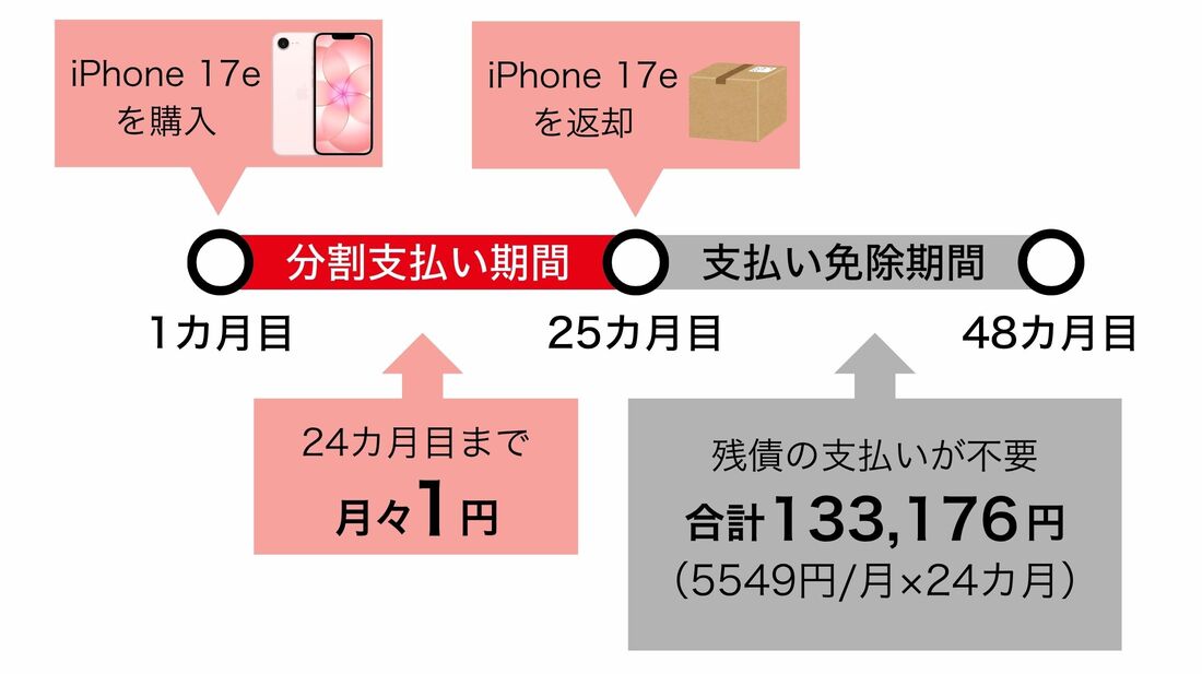 支払い額と免除額