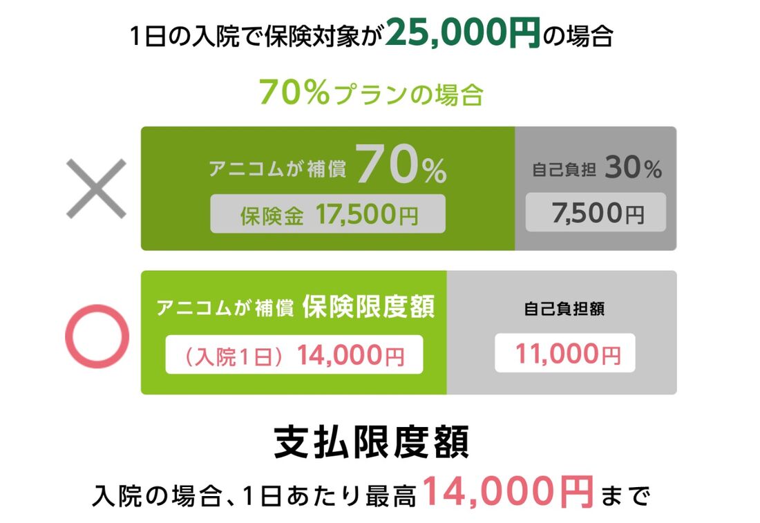 アニコム　日の支払限度額