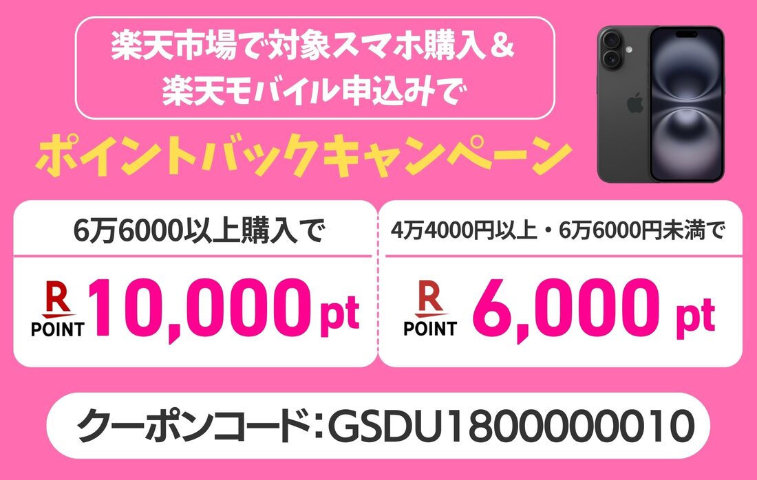 クーポンコード　楽天モバイル