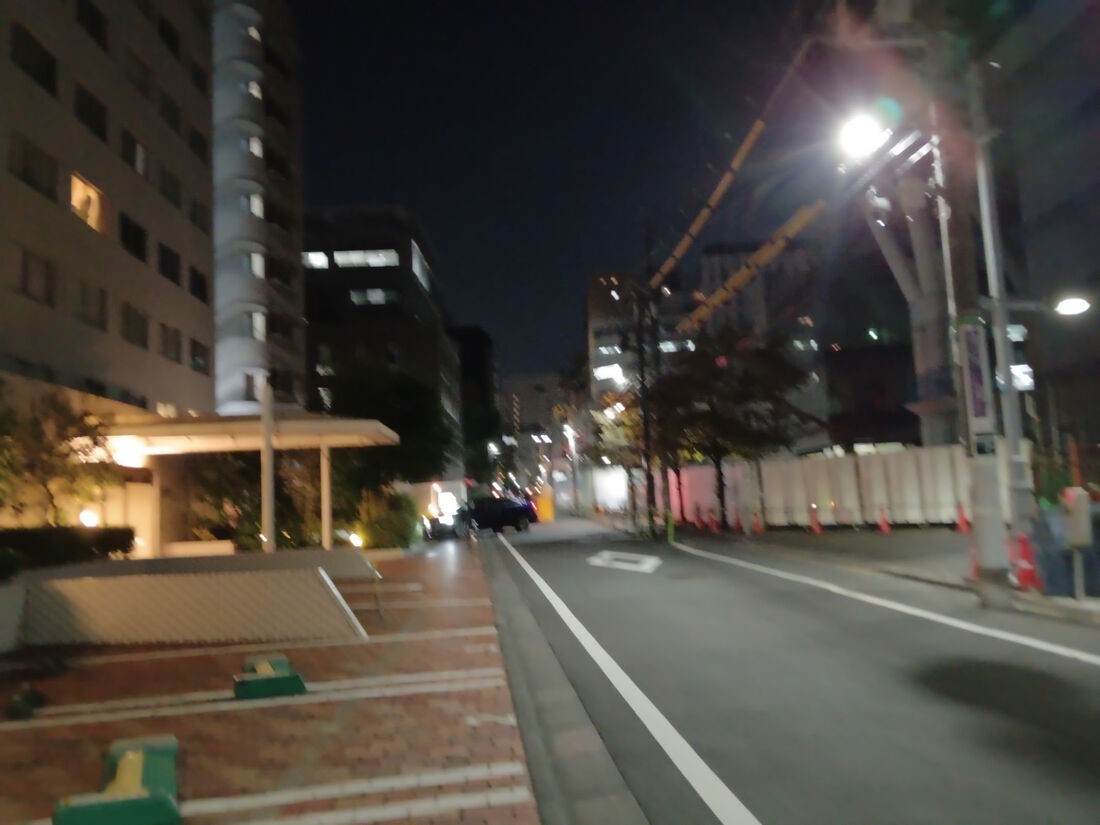 動きながら撮影すると、光が流れたようなブレた写真になった