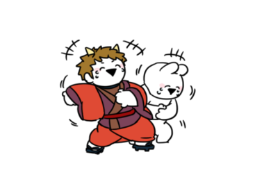 すこぶる動くウサギ×au三太郎