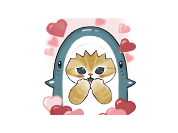 サメにゃんのBIGスタンプ