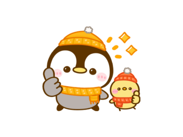 ぺんぺん＆シマエナガ♡ほっこり冬スタンプ