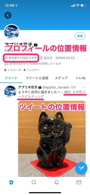 【Twitter】位置情報とは