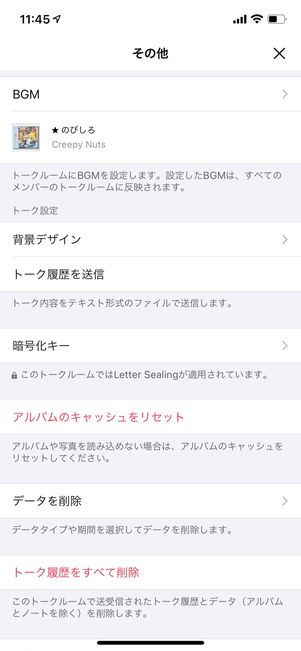 その他画面では、BGM以外の機能は利用できる