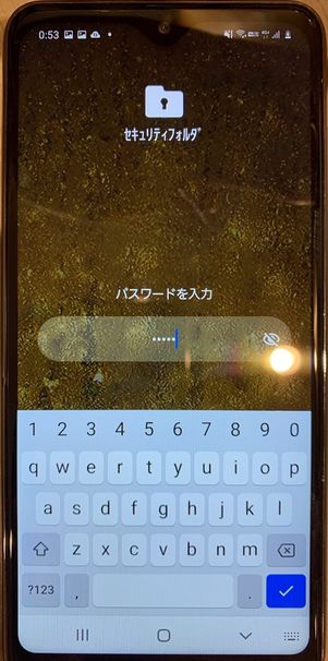 パスワードを入力
