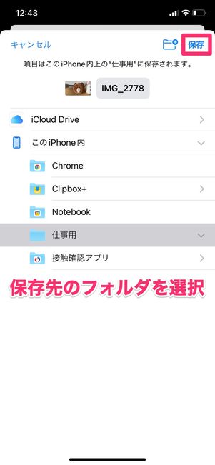 【LINE】ファイルで送る(iPhone)