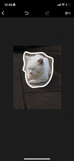 写真からスタンプにする素材を切り抜く