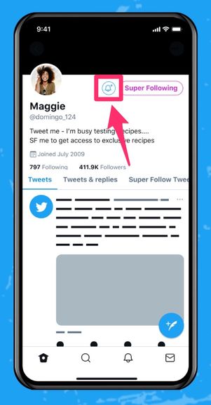 Twitter　スーパーフォロー　通知