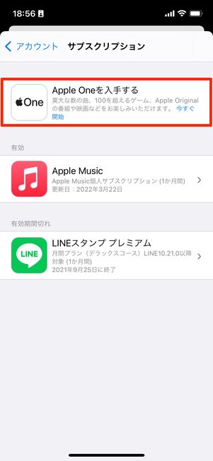 Apple Oneを契約