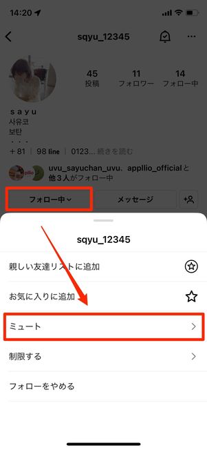 ミュート 解除 ストーリー