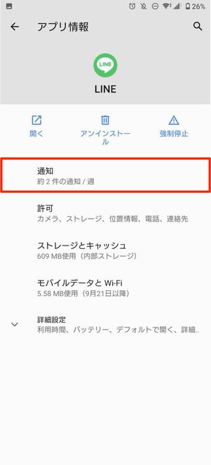 LINE　通知